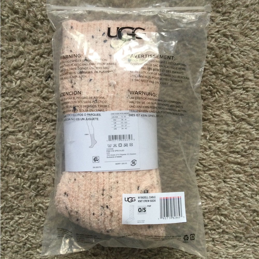 UGG Randell Cable Knit Crew Sock - Picture 2 of 12